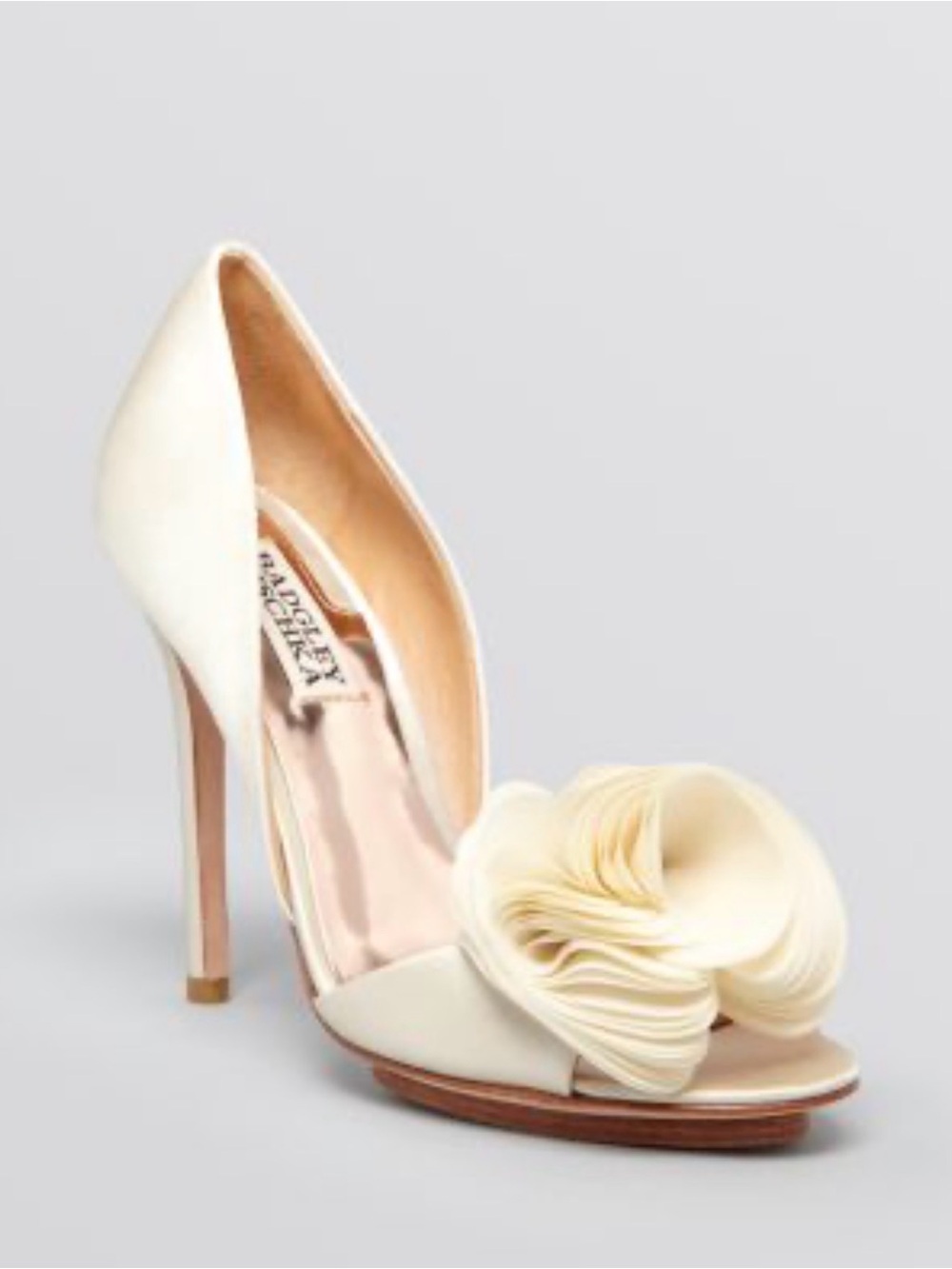 Badgley Mischka Open Toe D'Orsay Evening Pumps - Blossom High-Heel— Bridal